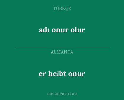 er heibt onur - adı onur olur