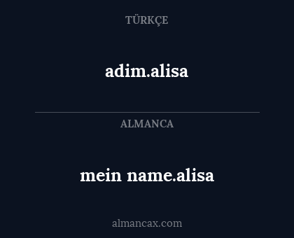 adim.alisa - mein name.alisa