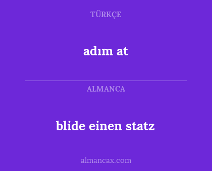 adım at - blide einen statz