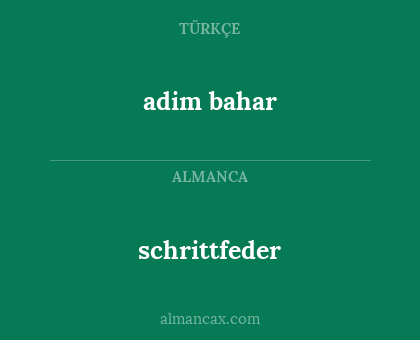 adim bahar - schrittfeder