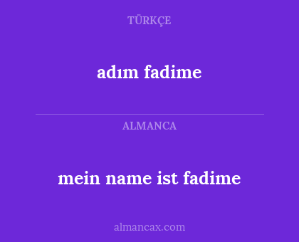 adım fadime - mein name ist fadime