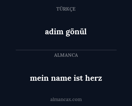 mein name ist herz - adim gönül