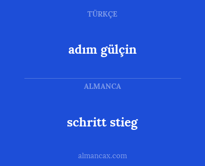 schritt stieg - adım gülçin