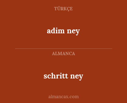 schritt ney - adim ney