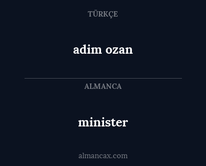 adim ozan - minister