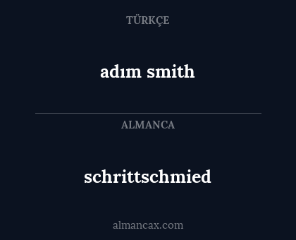 adım smith - schrittschmied
