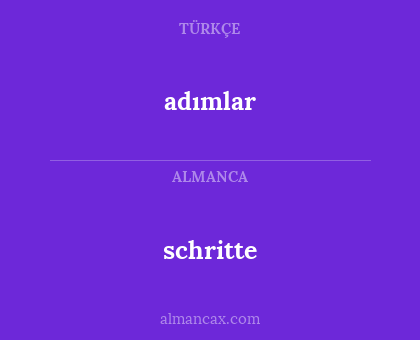 adımlar - schritte