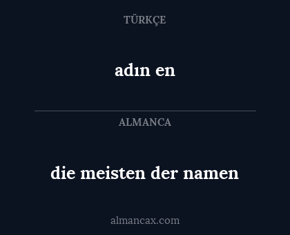 adın en - die meisten der namen