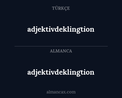 adjektivdeklingtion - adjektivdeklingtion