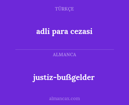 justiz-bußgelder - adli para cezasi