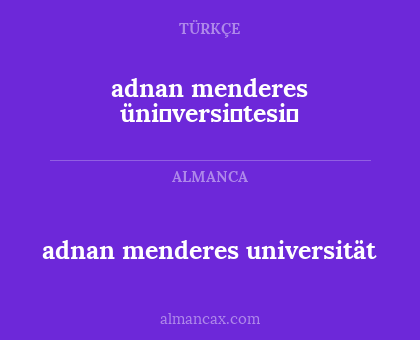 adnan menderes universität - adnan menderes üni̇versi̇tesi̇