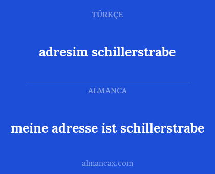 meine adresse ist schillerstrabe - adresim schillerstrabe