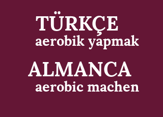 Almanca Ceviri Aerobic Machen Turkcesi Nedir Aerobic Machen Ne Demek Aerobic Machen Cevirisi Nedir Almanca Aerobic Machen Ne Demek
