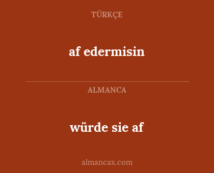 af edermisin - würde sie af