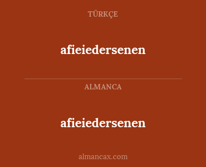 afieiedersenen - afieiedersenen