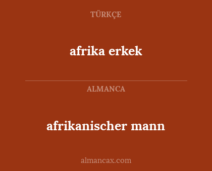 afrika erkek - afrikanischer mann