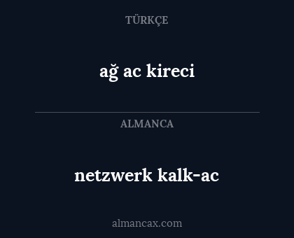 netzwerk
kalk-ac - ağ
ac kireci