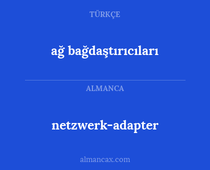 netzwerk-adapter - ağ bağdaştırıcıları