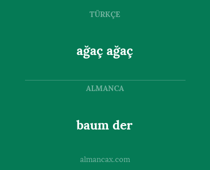 baum der - ağaç ağaç