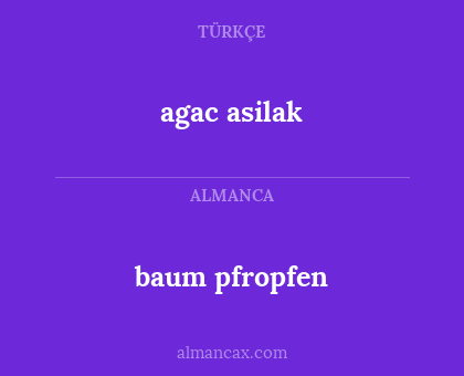 baum pfropfen - agac asilak