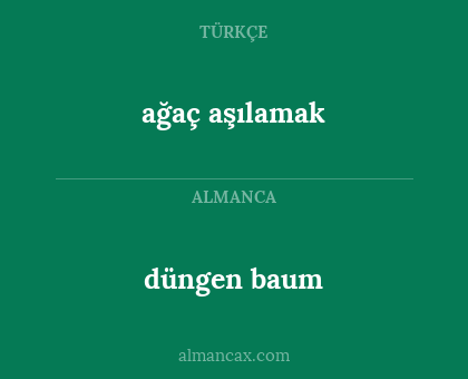 düngen baum - ağaç aşılamak