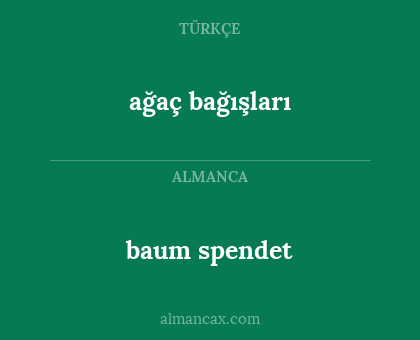 ağaç bağışları - baum spendet