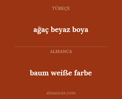 ağaç beyaz boya - baum weiße farbe