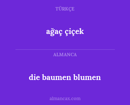 ağaç çiçek - die baumen blumen