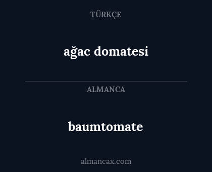 ağac domatesi - baumtomate