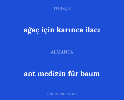 ağaç için karınca ilacı - ant medizin für baum