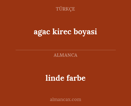 linde farbe - agac kirec boyasi