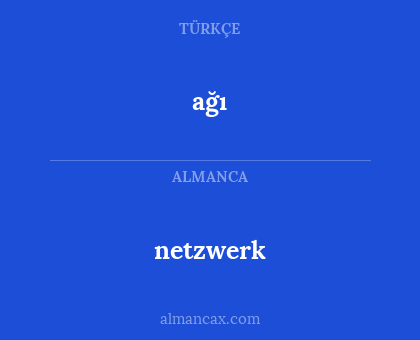 netzwerk - ağı