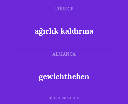 gewichtheben - ağırlık kaldırma