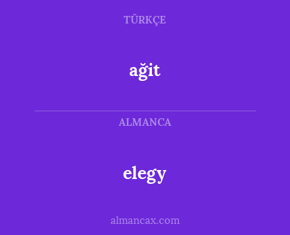 ağit - elegy