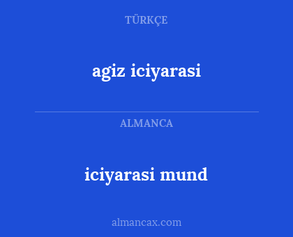 agiz  iciyarasi - iciyarasi mund