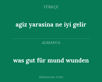 agiz yarasina ne iyi gelir - was gut für mund wunden