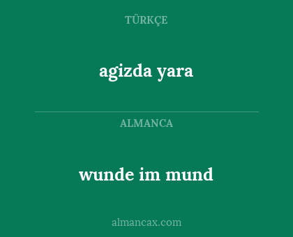agizda yara - wunde im mund