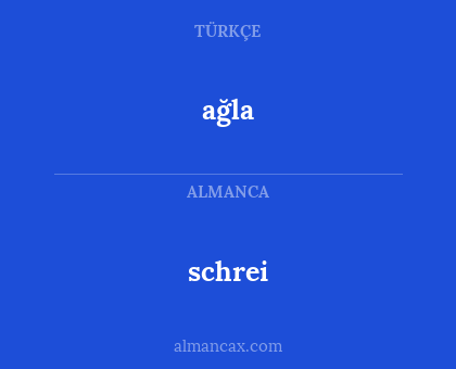 schrei - ağla