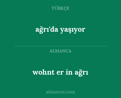 wohnt er in ağrı - ağrı'da yaşıyor