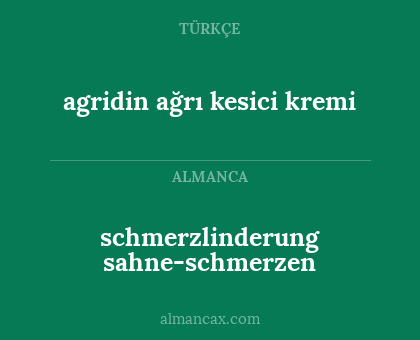 schmerzlinderung sahne-schmerzen - agridin ağrı kesici kremi