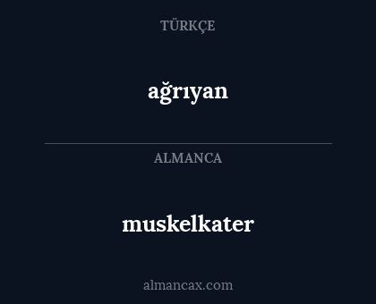 muskelkater - ağrıyan