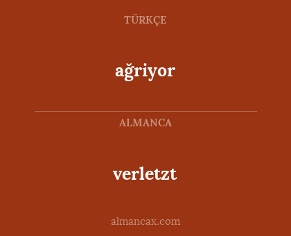 verletzt - ağriyor