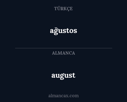 ağustos - august