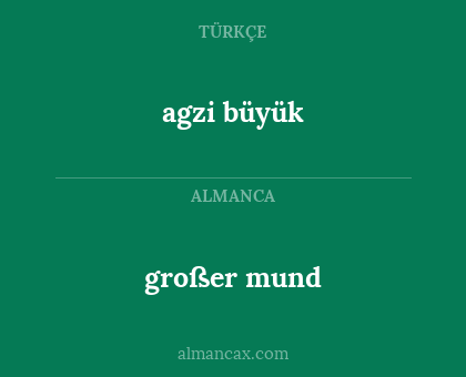 agzi büyük - großer mund