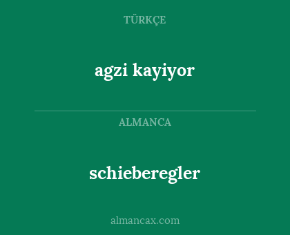 agzi kayiyor - schieberegler
