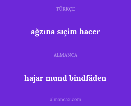 hajar mund bindfäden - ağzına sıçim hacer