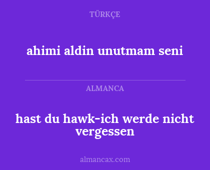 ahimi aldin unutmam seni - hast du hawk-ich werde nicht vergessen