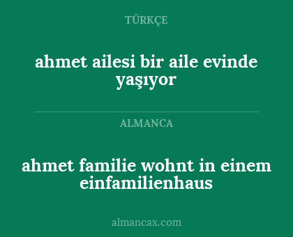 ahmet ailesi bir aile evinde yaşıyor - ahmet familie wohnt in einem einfamilienhaus