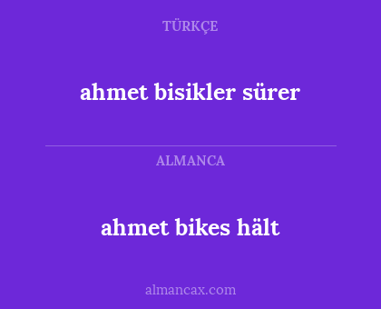 ahmet bikes hält - ahmet bisikler sürer