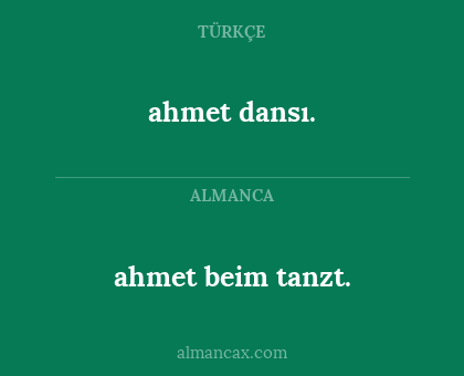 ahmet beim tanzt. - ahmet dansı.